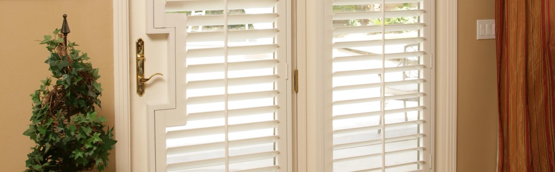 French door with shutters